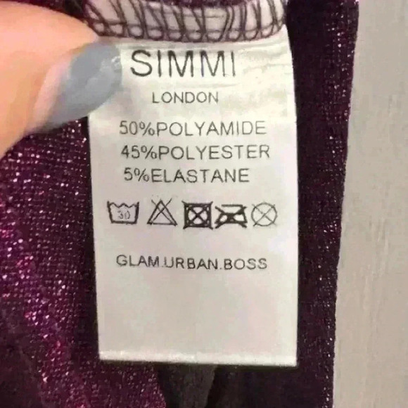 Simmi Women's Asymmetrical Cutout Mini Dress Purple Size M - Picture 13 of 16